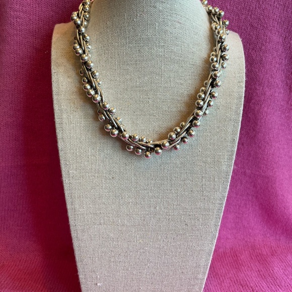 Sterling Silver Barbell Link Choker - Picture 15 of 16